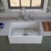 Alfi Brand White 30" Contemporary Smooth Apron Fireclay Farmhouse Kitchen Sink AB510-W